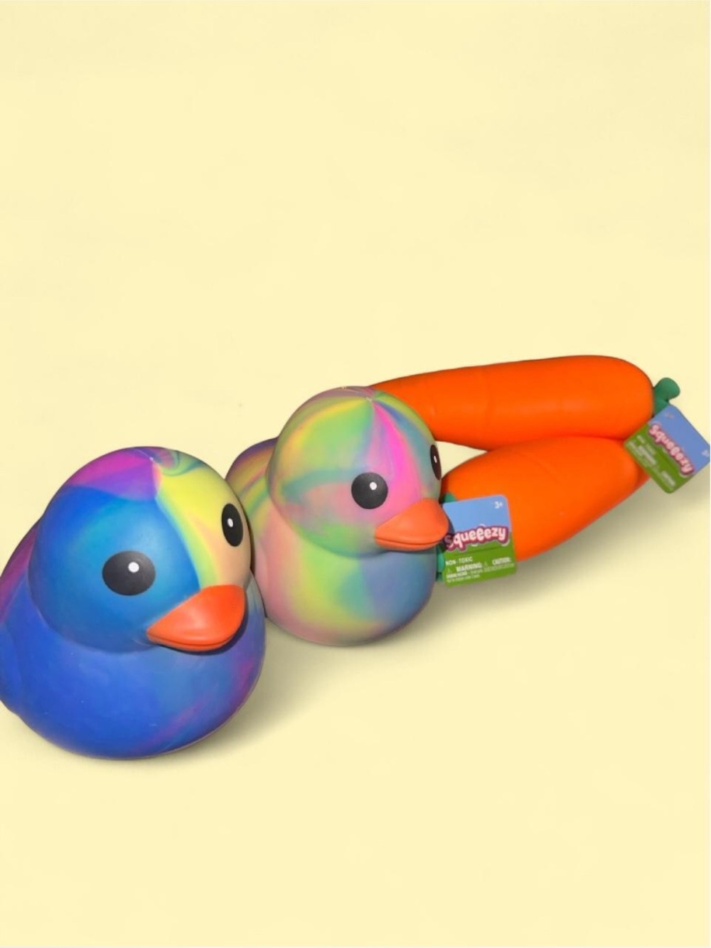 Sunny Days Squeeezy Squishy Carrot & Duck Bundle - 4 Piece
